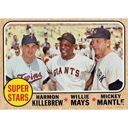 Sports Trading Cards, 1968 Topps-Labeled Baseball Mystery Display Slab with One Random Card for Collectors