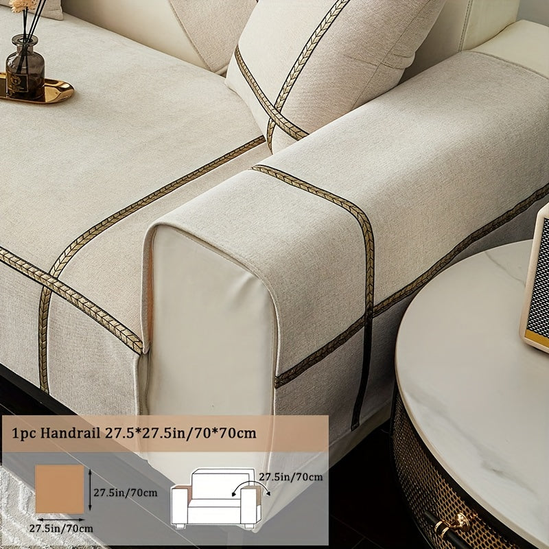 Sofa Cover 350 GSM Chenille Knit Panels for Single Seat, Armrest and 2, 3 or 4-Seater Sofa Sections