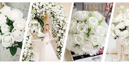 Artificial Flowers Long-Stem Velvet Rose Set in 50 or 100-Piece Variant Options across Five Colors