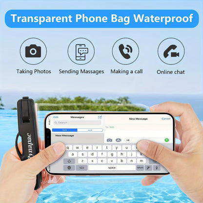 Glossy Waterproof Phone Pouch 2 Pack for iPhone 16 15 14 Pro Max Samsung S24 S23 – Swim Beach Boating Underwater Dry Case Bag with Secure Seal