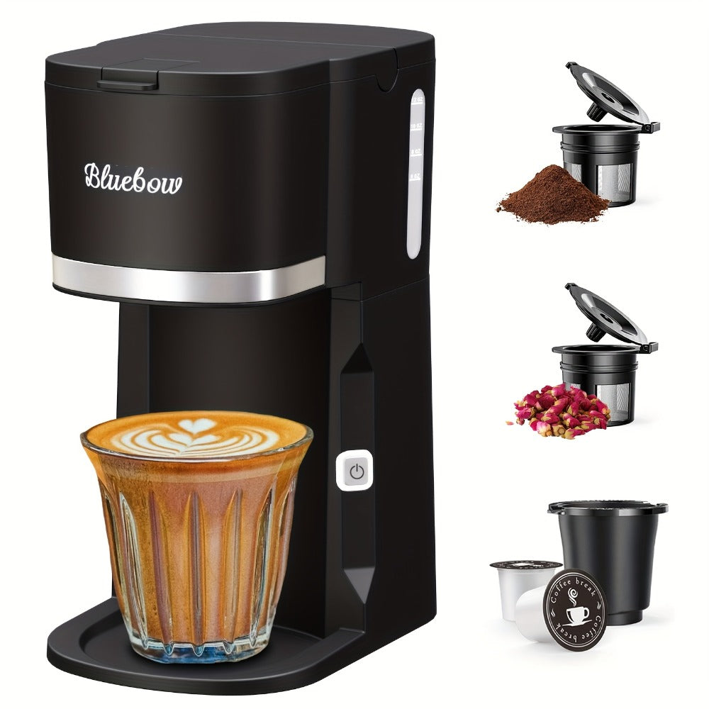 Black Single-Serve Coffee Brewer with CM6080 or CM6070 Model Options and Removable Cup Platform