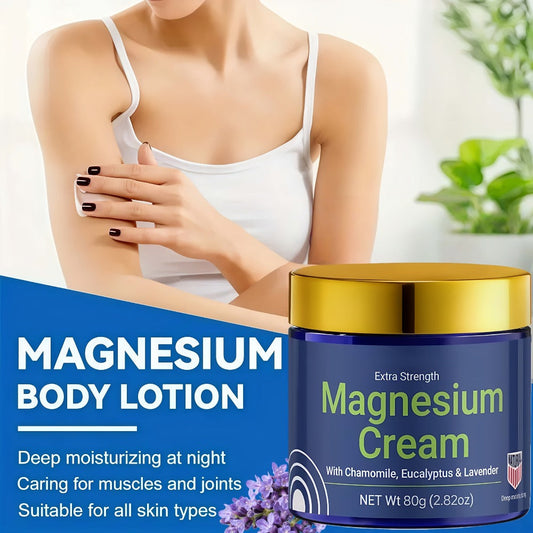 Magnesium Deep Hydration Body Lotion 2-Pack — Fast Absorbing Non-Greasy Moisturizing Cream for Dry Skin, Skin-Friendly Formula for Office Workers Athletes Seniors Daily Body Care