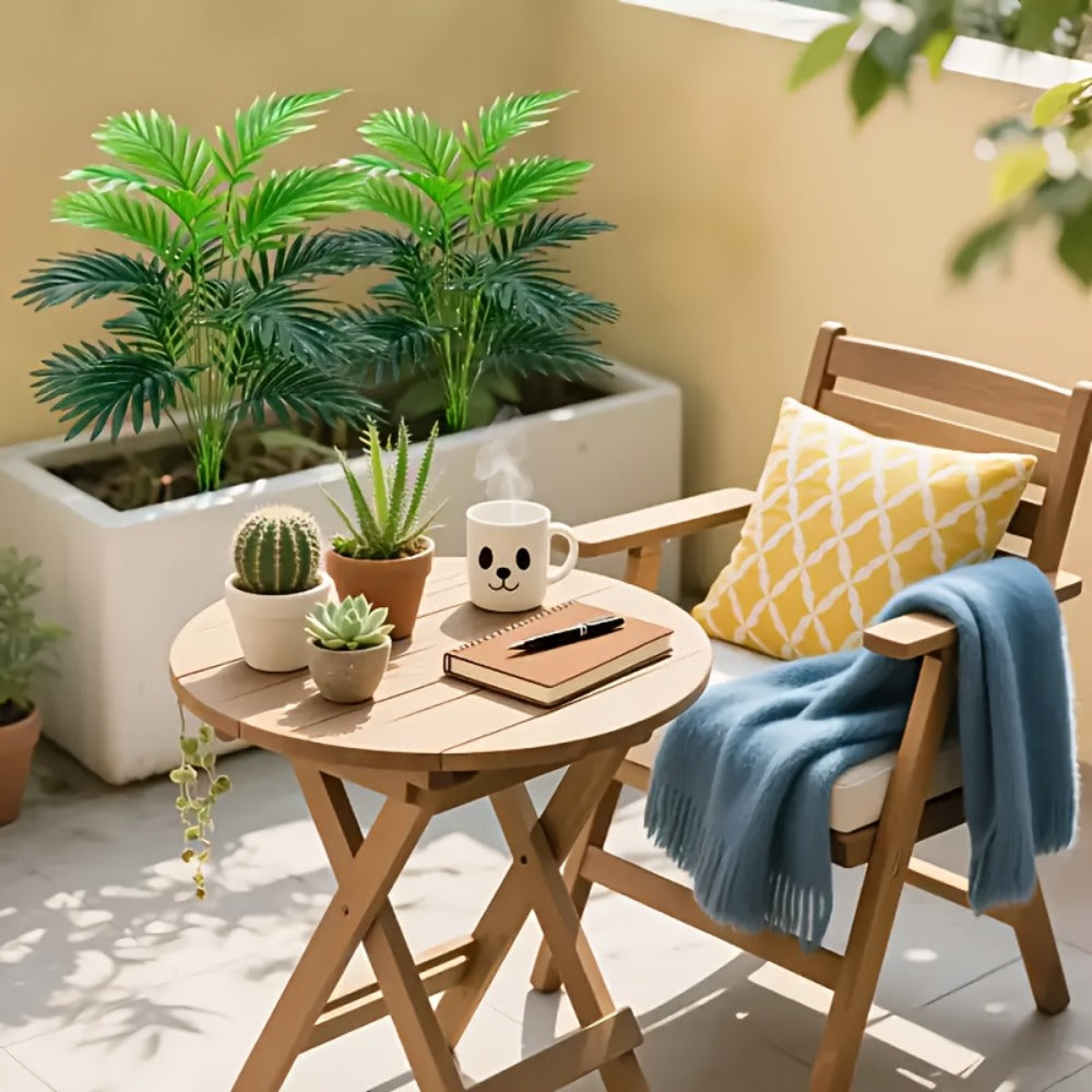 Realistic Artificial Plants 2pcs – Lifelike Fake Plant Decor for Indoor & Outdoor, Home, Wedding, Garden & Festival Celebrations, Elegant Faux Greenery Decoration Set