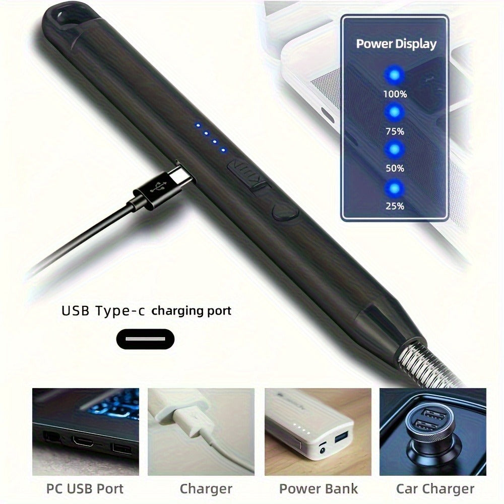 Flexible-Neck Electric Arc Candle Lighter in Nine Color and One- or Two-Piece Checkout Options