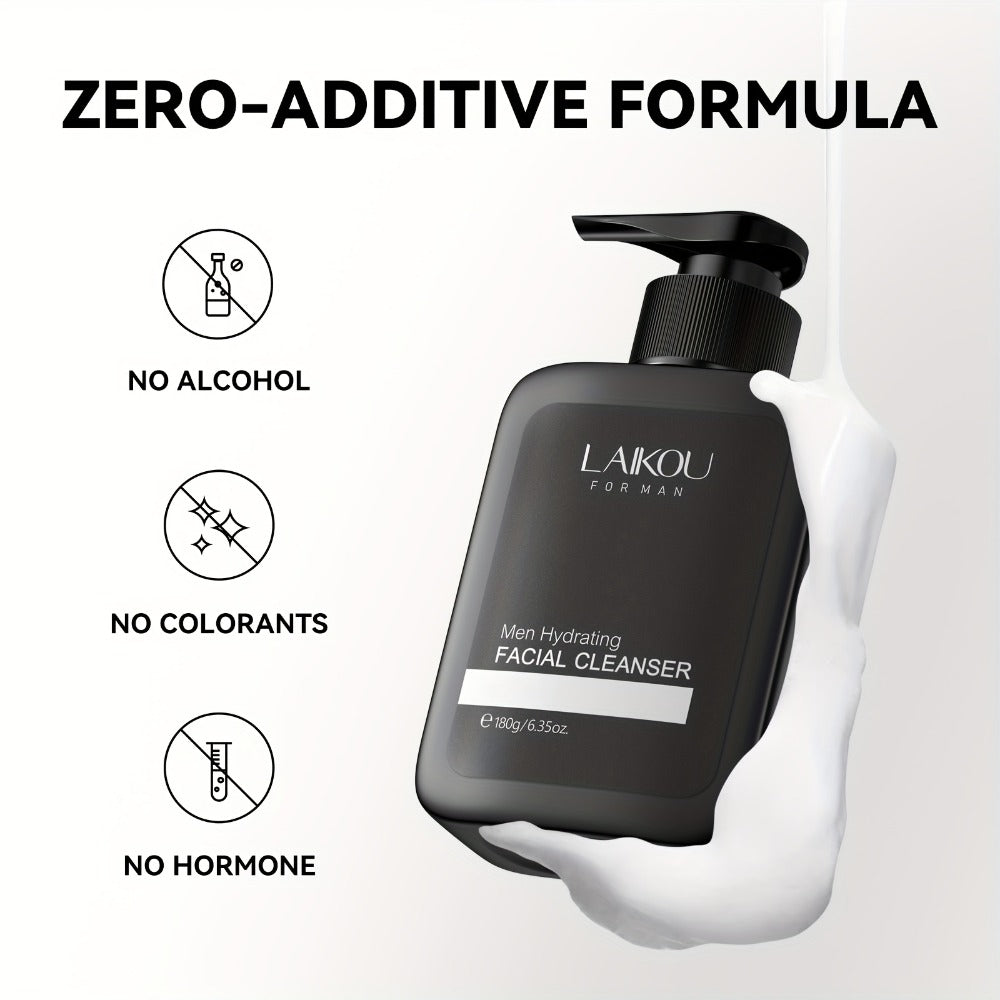 Skincare Set with LAIKOU Label, 4 Men’s Products with Cleanser Toner Lotion and Tone-Up Cream