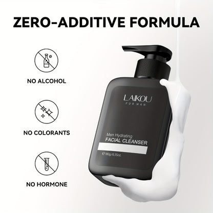 Skincare Set with LAIKOU Label, 4 Men’s Products with Cleanser Toner Lotion and Tone-Up Cream