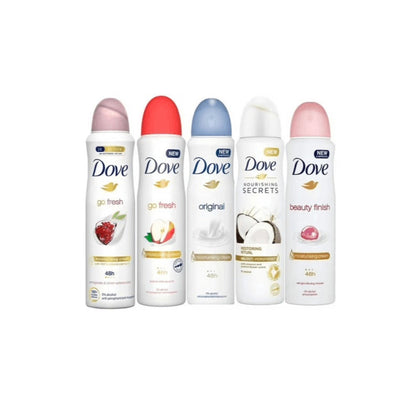 Dove Advanced Care Deodorant Spray Assortment, 150 ml Cans with Three-, Six- or Twelve-Count Options