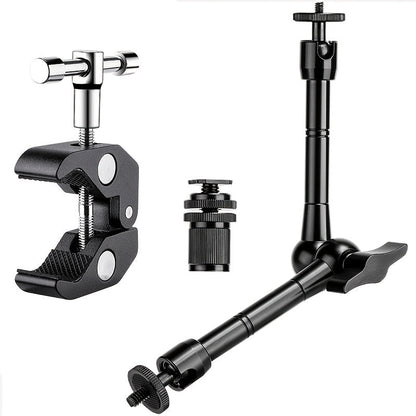 Magic Arm 11 Inch Friction Articulating with Super Clamp, Camera Arm for DSLR, LCD Monitor, LED Light