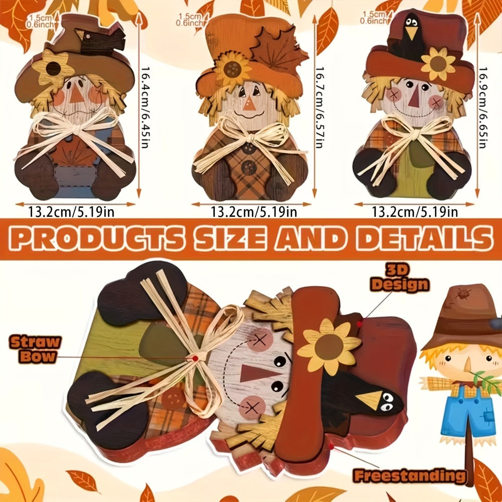 Halloween Autumn Tiered Tray Decor Set 3pcs Rustic Farmhouse Pumpkin Signs for Entryways, Bedrooms and Living Spaces