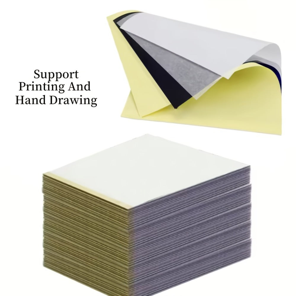 Tattoo Practice Skin Double-Sided Silicone Fake Skin - A4 Tattoo Transfer Paper Kit, Thermal Stencil Paper for Beginners & Artists