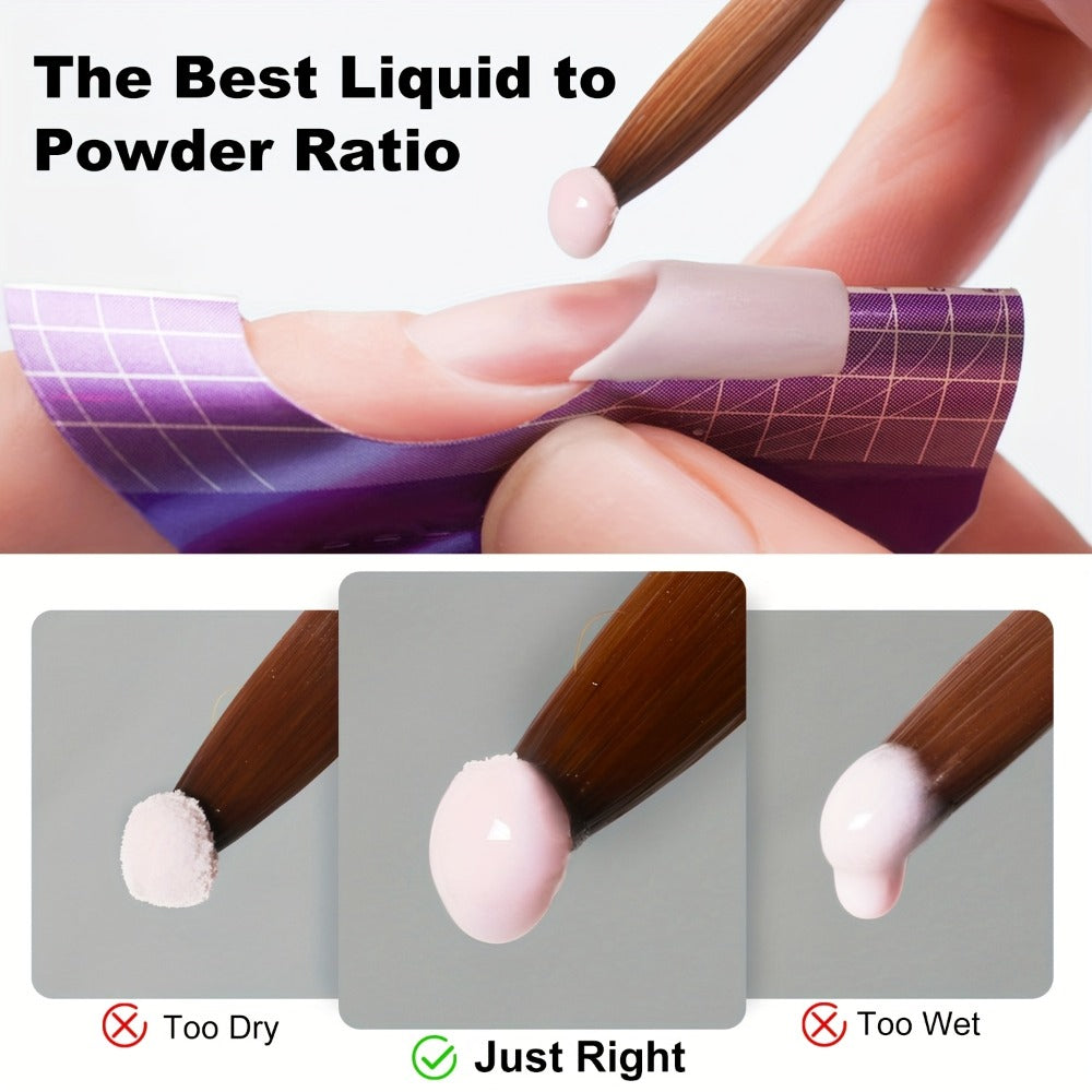Acrylic Nail Kit with 36W UV LED Lamp, Electric Drill, Three Powders, Glitter Colors, Tips and Manicure Tools