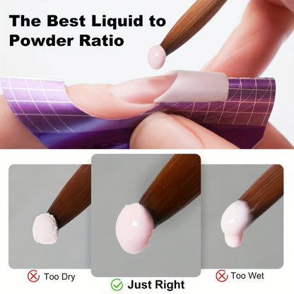 Acrylic Nail Kit with 36W UV LED Lamp, Electric Drill, Three Powders, Glitter Colors, Tips and Manicure Tools