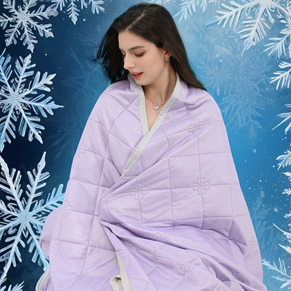 Cooling Blanket for Hot Sleepers – Lightweight Knit Acrylic Throw Blanket, Breathable Air-Cooled Comforter for Summer, Soft Moisture-Wicking Blanket in Throw Twin XL Queen King, Sky Blue Grey Lake Blue Light Green Purple
