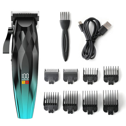 Hair Clipper Cordless Ceramic-Blade Trimmer with 7000RPM Motor, Eight Guide Combs and Three Colors