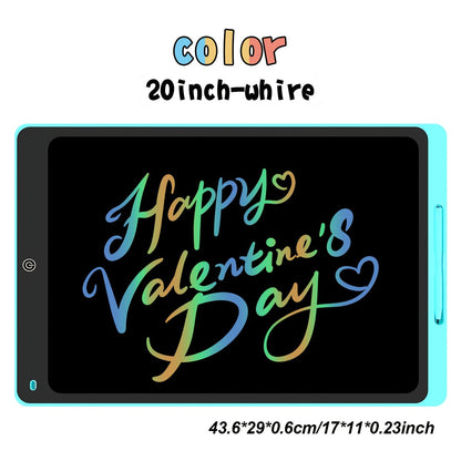 Large LCD Drawing Tablet for Kids 16 & 20 Inch – Colorful Erasable Electronic Doodle Board Reusable Writing Pad | Educational Art Toy Birthday Christmas Gift | Blue Pink Black
