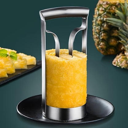 Pineapple Corer and Slicer with Twin-Grip Frame in 1-Piece or 2-Piece Quantity Options for Kitchen Prep