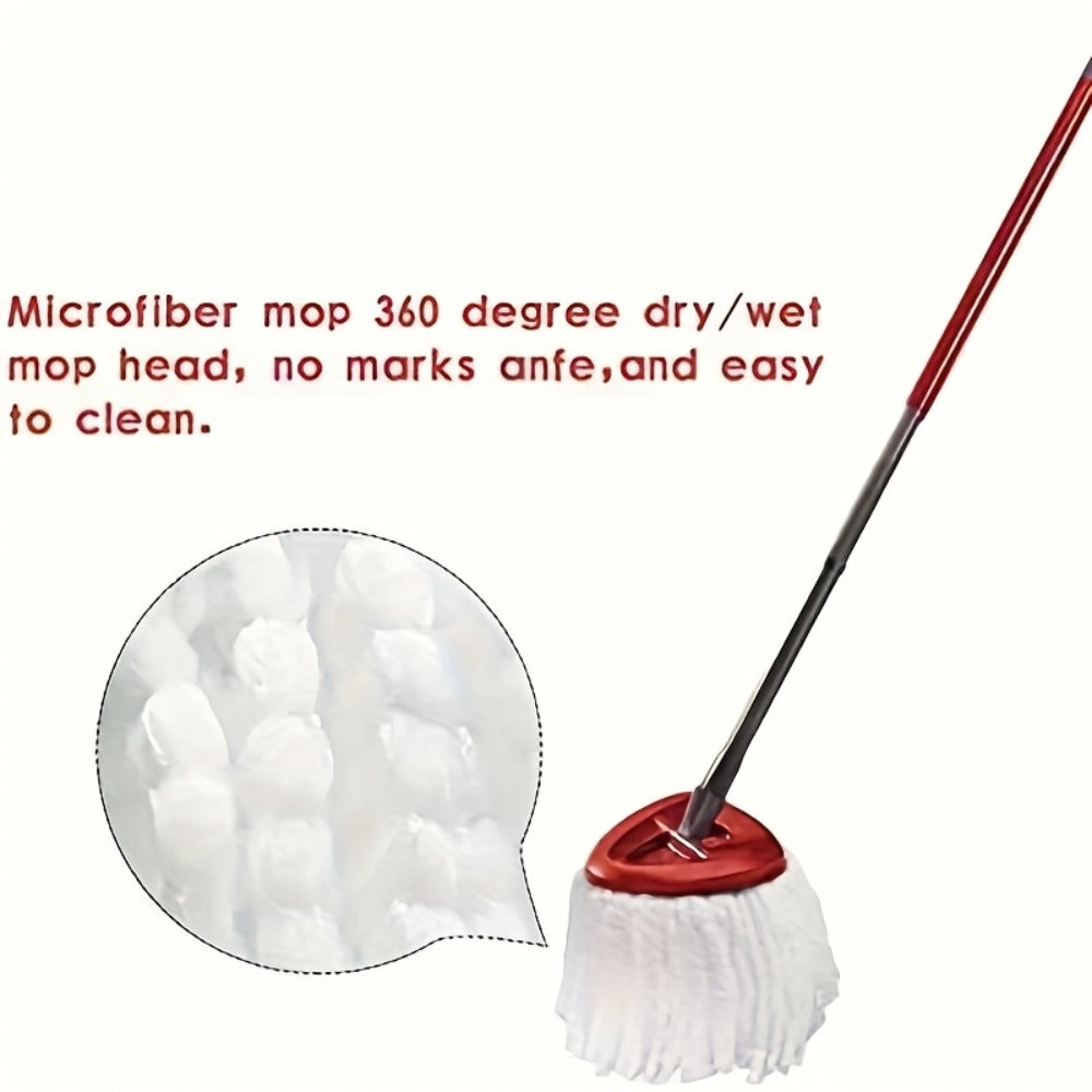 White Triangular Rotary Mop Replacement Heads in Two-, Five-, Ten- or Twenty-Piece Packs Pictured