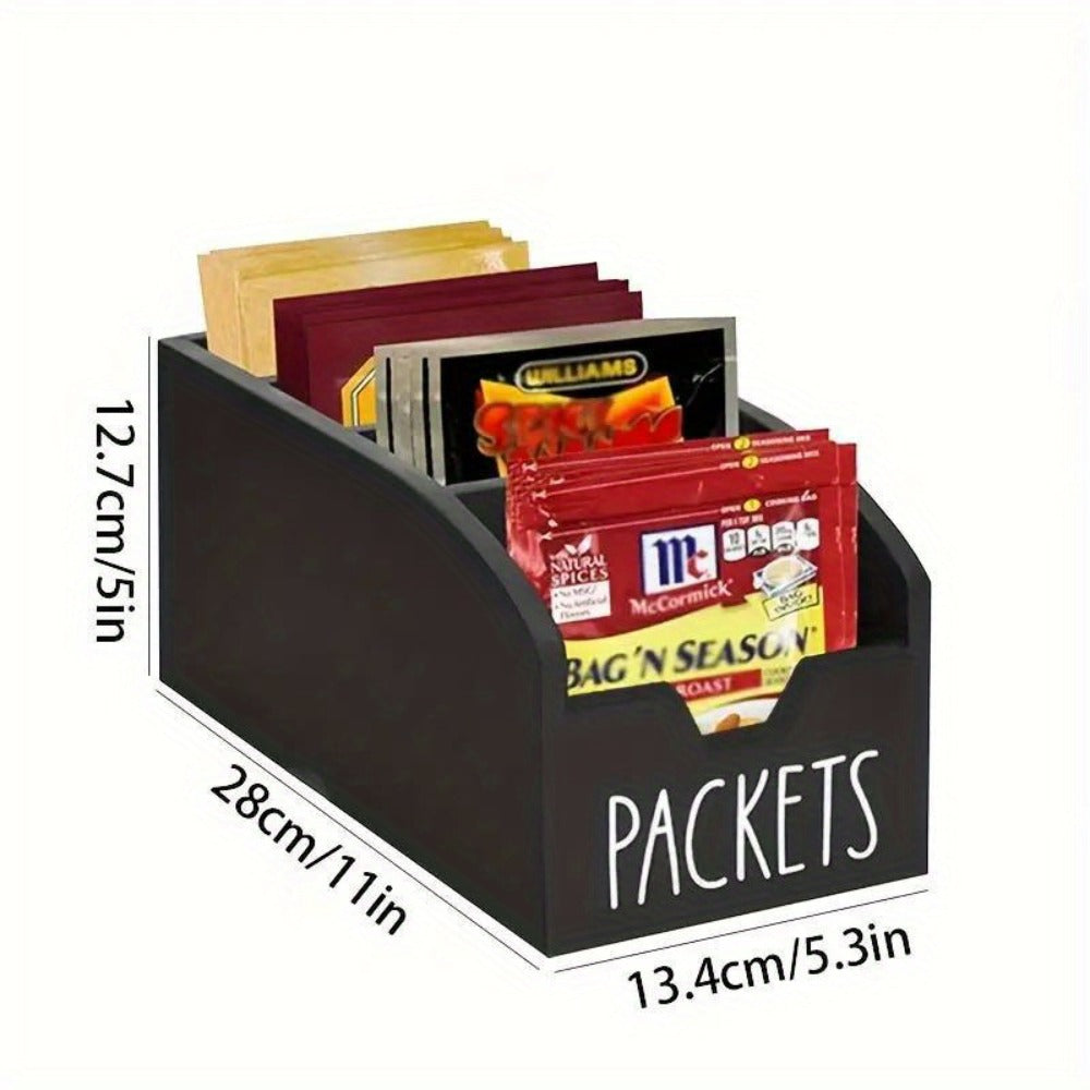 Stepped Packet and Spice Organizer in Black or Brown with One- or Two-Piece Checkout Options