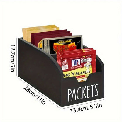 Stepped Packet and Spice Organizer in Black or Brown with One- or Two-Piece Checkout Options