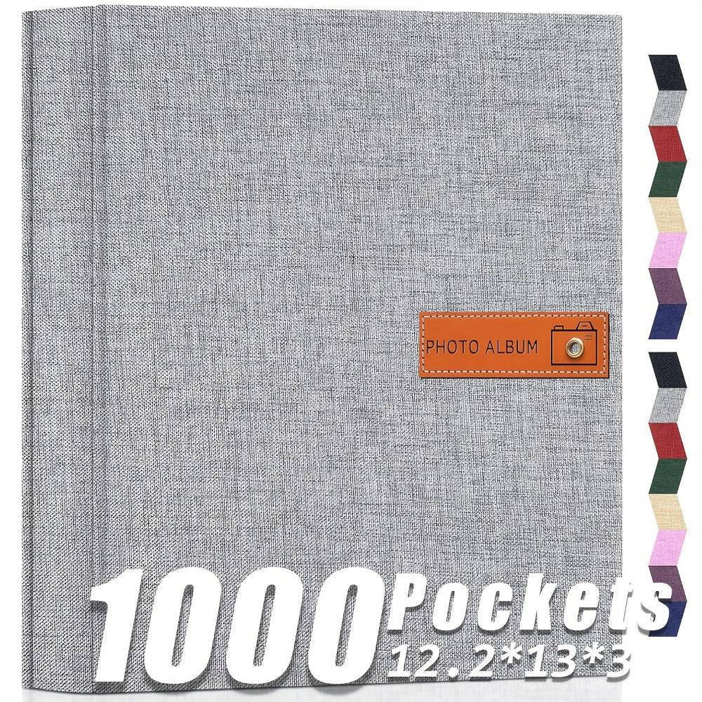 Linen-Cover Photo Album for 4 x 6-Inch Prints in Six Colors, with 200- or 1,000-Pocket Options