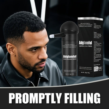 Hair Fiber Powder Kit with Tall Container and Directional Spray Applicator in Medium Brown or Black