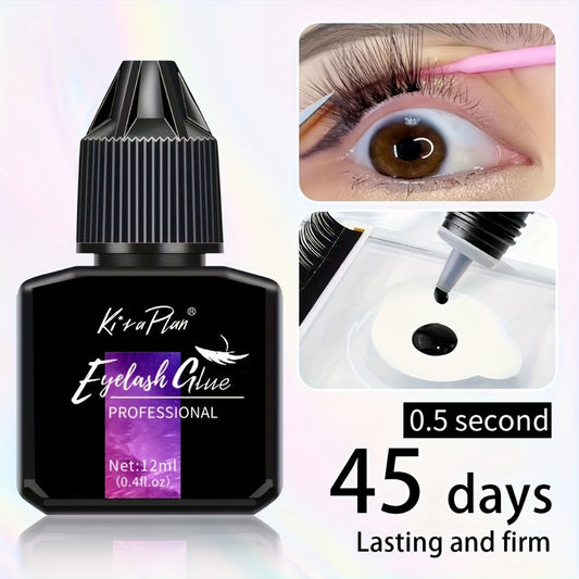 Low Allergy Lash Glue Set — Strong Hold Eyelash Extension Adhesive 6-7 Weeks Retention, Quick Dry DIY Lash Bond for Individual & Cluster Lashes, Sensitive Eye Safe Beginner-Friendly Formula, Black