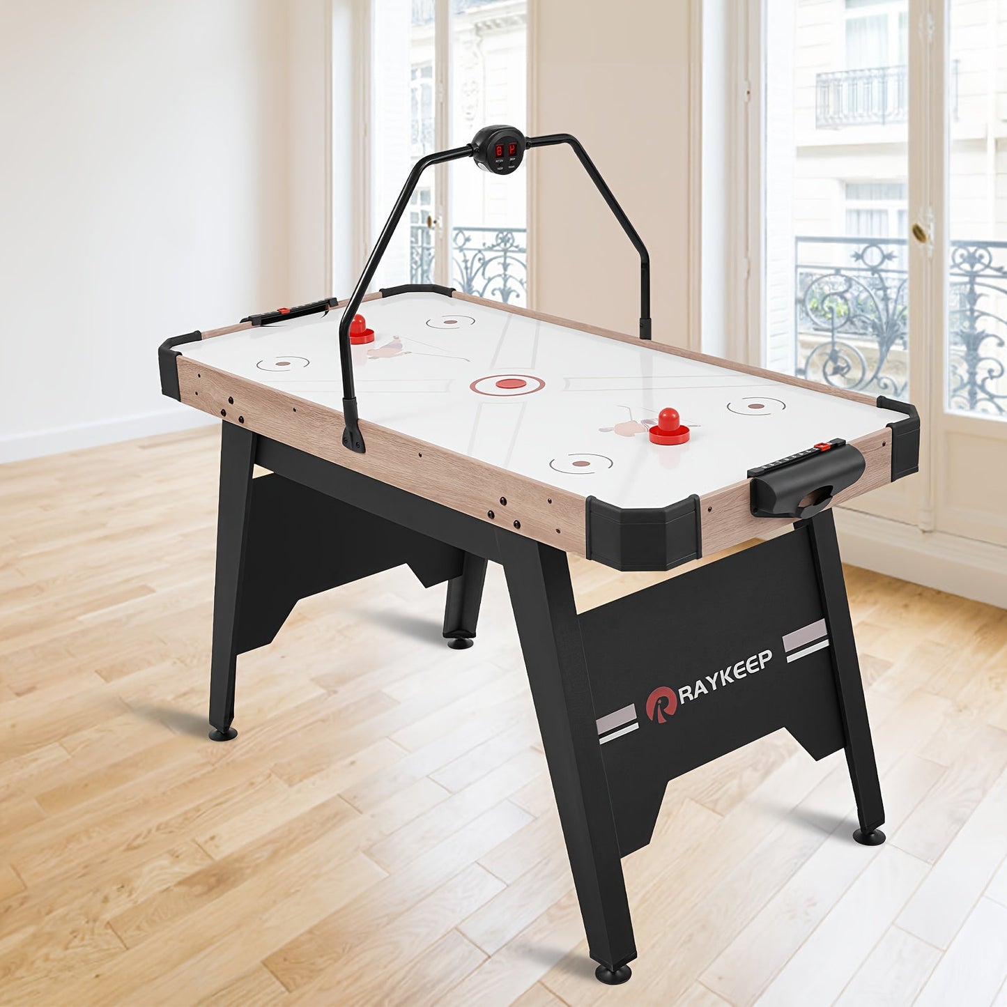 54-Inch Air Hockey Table with LED Scorer, Two Pucks and Two Pushers for Family Game Room Play