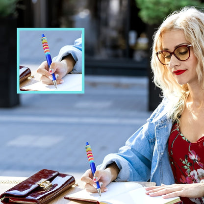 Bulk Beadable Ballpoint Pens with Black Ink, Assorted Random Colors and 40- or 60-Piece Options