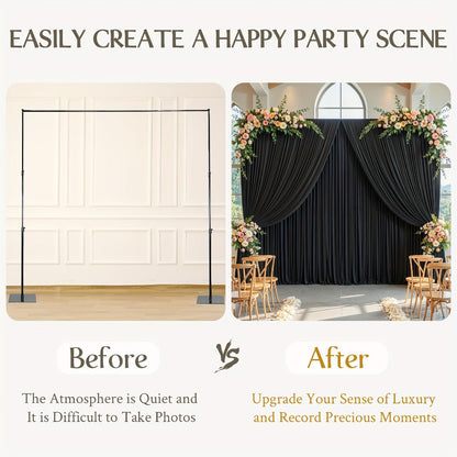 4-Pack 5x10ft Elegant Spandex Photography Backdrop | Wear-Resistant, Wrinkle-Free, Soft & Opaque Party Decoration Banners for Weddings, Birthdays, Stages, Exhibitions & Events