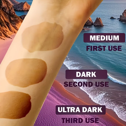 Coconut Self-Tanning Mousse Set with 60ml Pump Bottle and Applicator Glove for Body Application