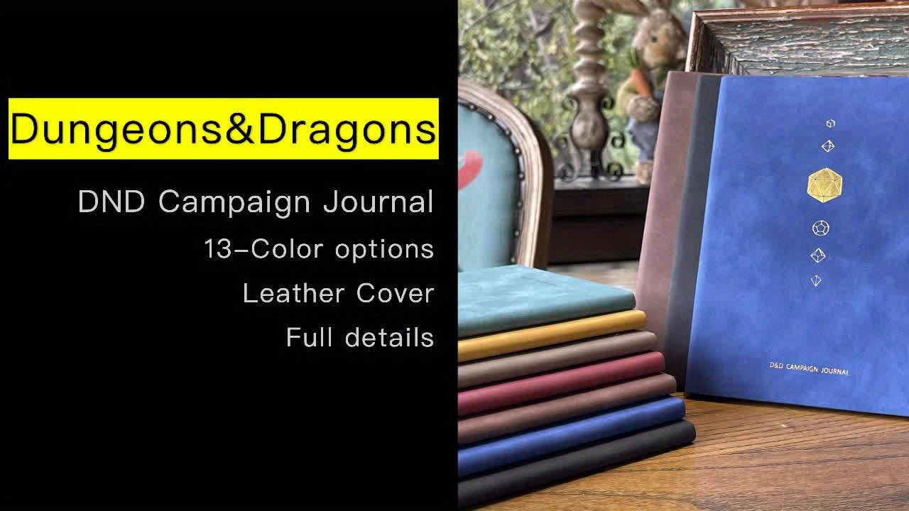 DnD Campaign Journal for D&D 5e & 5R Players — RPG Notebook with Character Sheets, Spell Tracker, Quest Log, NPC Manager & Map Pages, A5 Nubuck 100 Pages, 13 Colors, Dungeon Master Gift