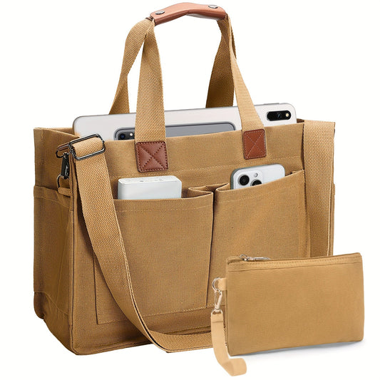 Large Utility Tote Bag for Women with Multiple Pockets, Adjustable Strap and Small or Large Sizes