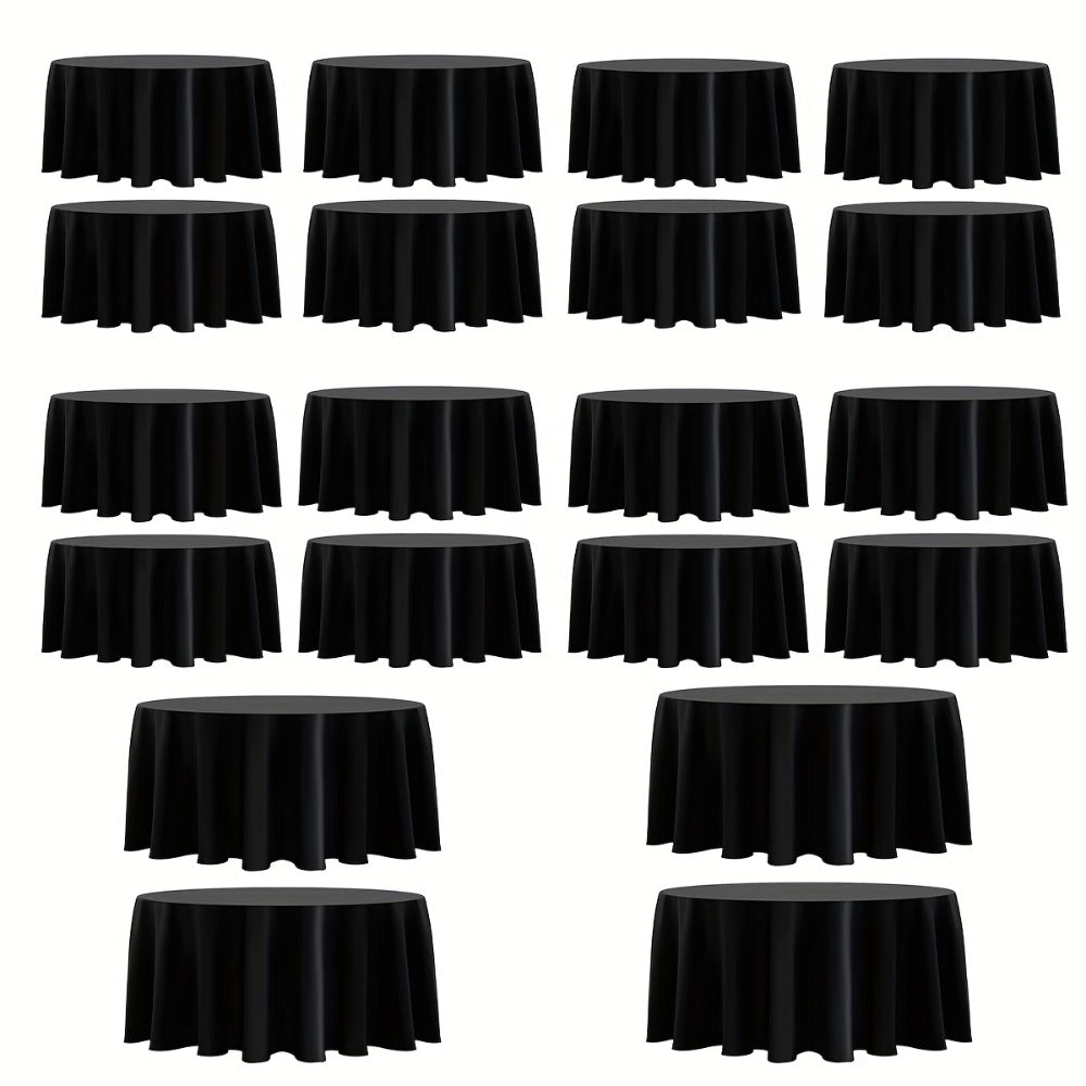 120-Inch Round Tablecloth Multipacks in Black or White with Six-, Twelve- or Eighteen-Piece Options