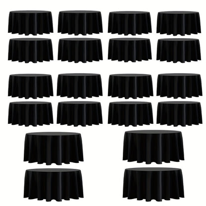 120-Inch Round Tablecloth Multipacks in Black or White with Six-, Twelve- or Eighteen-Piece Options