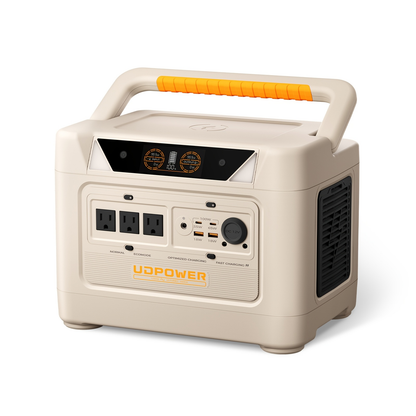 Portable Power Station 595Wh 600W with LiFePO4 Cell Pack, Nine Outputs, USB-C PD and 1200W Surge