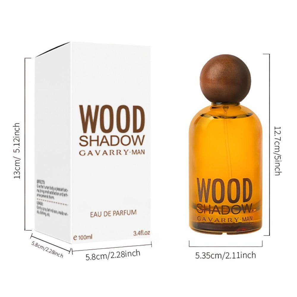 Perfume for Men Wooden-Bottle Spray with a Documented Woody Sandalwood Profile and Two Options