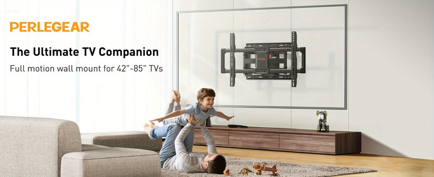 Heavy Duty TV Wall Mount 40-85 Inch 132 lbs – Full Motion Dual Articulating Arms, Tool-Free Tilt Swivel Extend Rotate Level, VESA 600x400mm, Fits 16" Studs, Steel Bracket for Large Flat Screen TVs