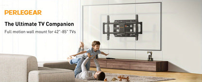 Heavy Duty TV Wall Mount 40-85 Inch 132 lbs – Full Motion Dual Articulating Arms, Tool-Free Tilt Swivel Extend Rotate Level, VESA 600x400mm, Fits 16" Studs, Steel Bracket for Large Flat Screen TVs