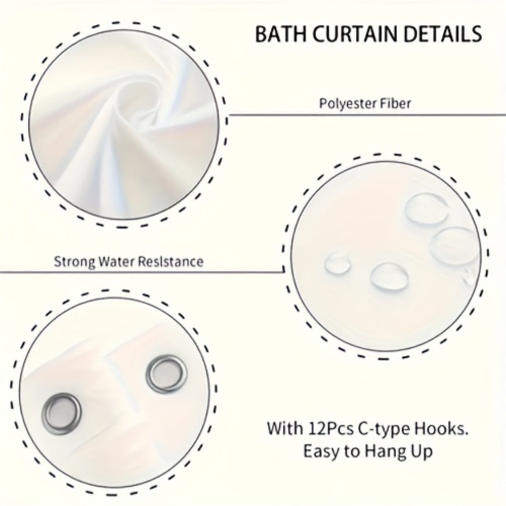 Sea Star and Shell Shower Curtain with One-Piece or Four-Piece Bathroom Set Checkout Options
