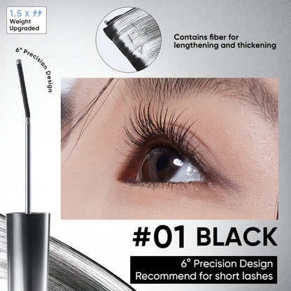 JUDYDOLL Mascara in Black or Brown with Curling or Precision Metal Applicator Designs and Slim Gray Tubes