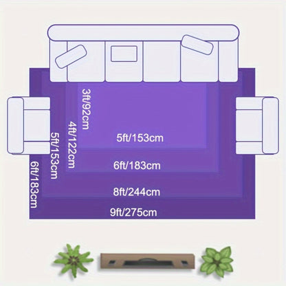 Area Rug Fluffy 900 g/m² Polyester Shag in Six Colors and Four Sizes for Bedroom or Living Room