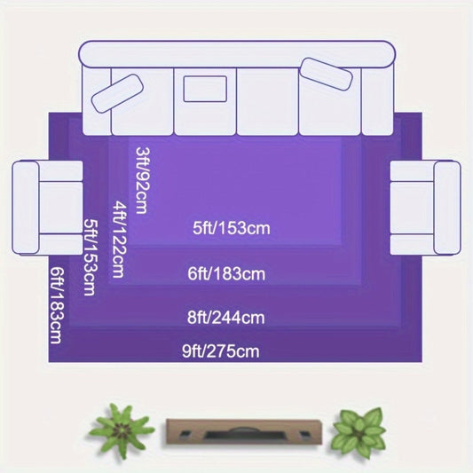 Area Rug Fluffy 900 g/m² Polyester Shag in Six Colors and Four Sizes for Bedroom or Living Room