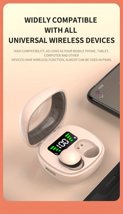 Wireless Earbuds Ultra-Small HiFi In-Ear with Touch Control, Built-In Mic and LED Case in Three Colors