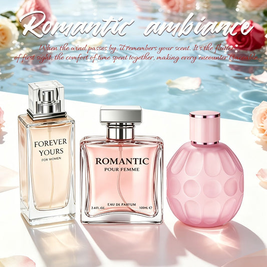 Women's Perfume Set 3-Pack Signature Fragrance Collection 10.1oz - Quince Lychee Musk, Pear Vanilla Sandalwood & Amber Berry Woods, Long Lasting Floral Scents for Everyday Elegance & Gifting