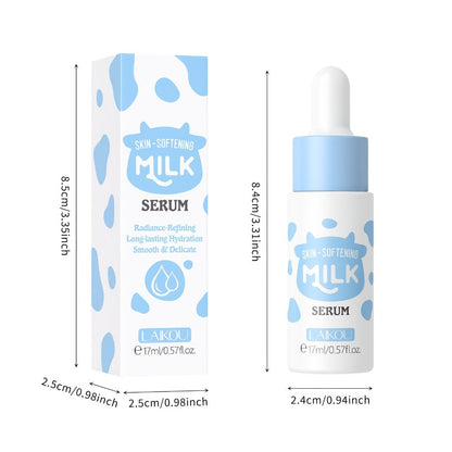 Milk Radiant Face Serum with Niacinamide Vitamin E Shea Butter Deep Hydrating Day Night Essence Brightening Moisturizing Anti-Aging Skin Glow Serum 17ml