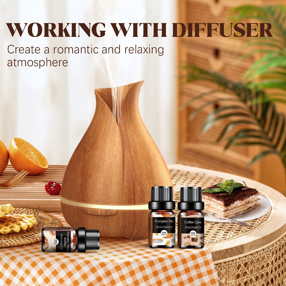 14-Bottle Fragrance Oil Gift Set with 5ml Bakery or Floral Scent Assortments for Diffusers and Candle Projects