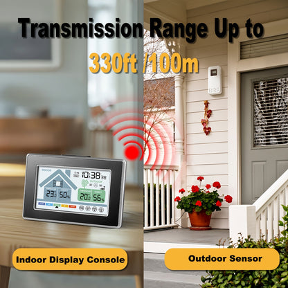 5055C Wireless Indoor Outdoor Thermometer with Color Display, Humidity, Forecast and Remote Sensor