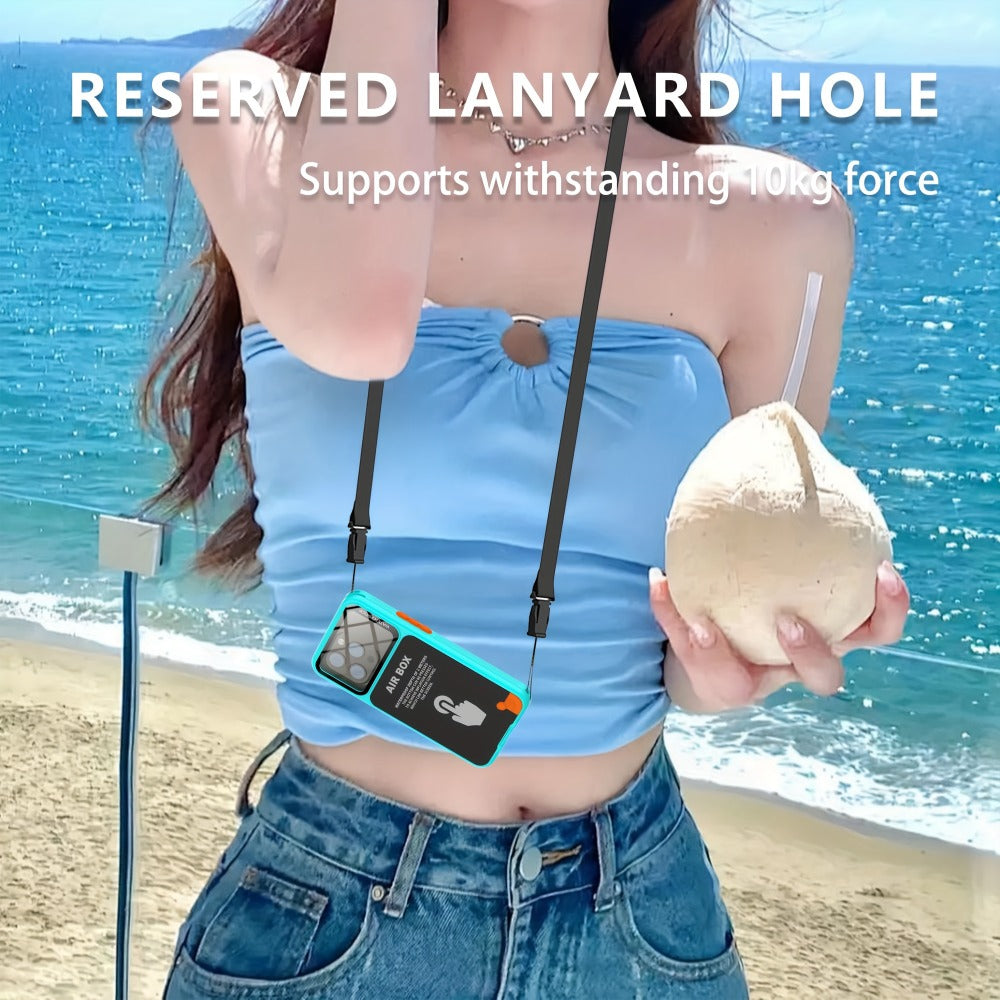 Waterproof iPhone Case IP68 360° Full Body Shockproof Dustproof Underwater Swimming Surfing Sports Cover for iPhone 16 15 Pro 15 14 Pro 14 13 Pro 13 12 Pro 12 – Underwater Photography Beach