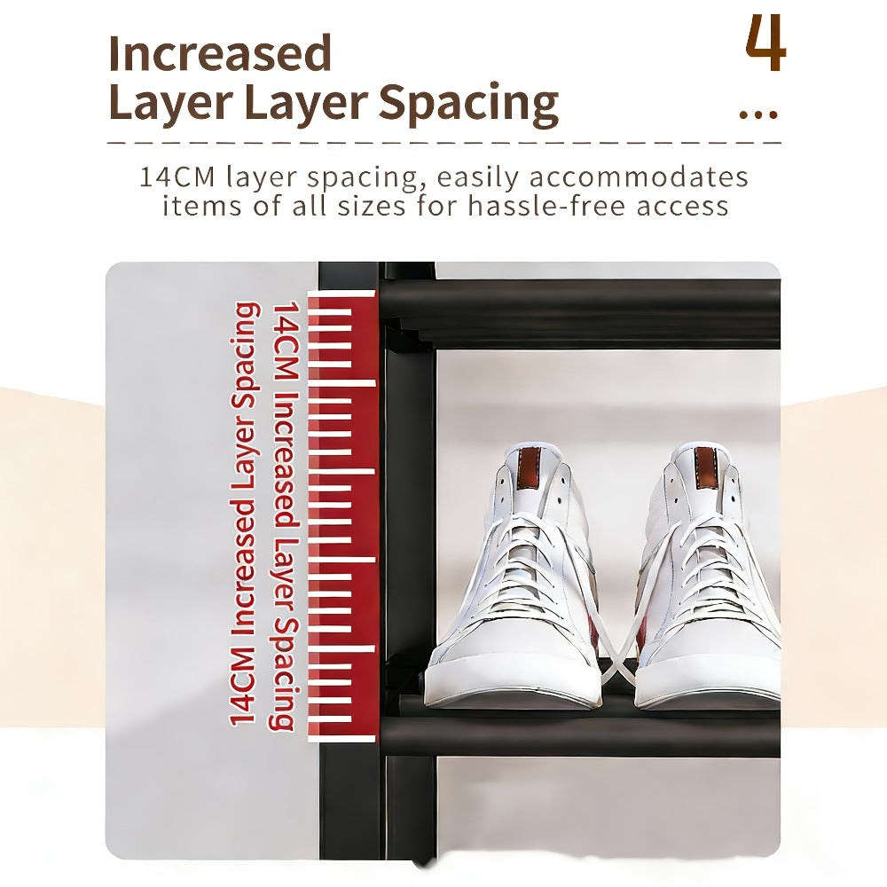 Shoe Storage Organizer 5-Layer Narrow White Rack for Entryway, Closet, Living Room and Door Areas
