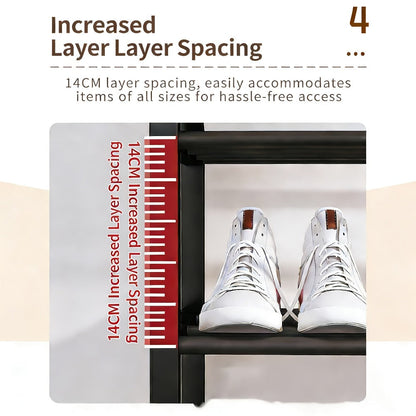 Shoe Storage Organizer 5-Layer Narrow White Rack for Entryway, Closet, Living Room and Door Areas